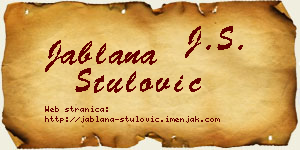 Jablana Štulović vizit kartica